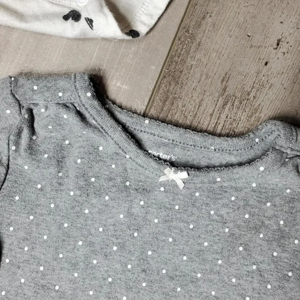 Carter's Neutral Colored Toddler Girl Size 18m Cotton Tops Clothing Bundle